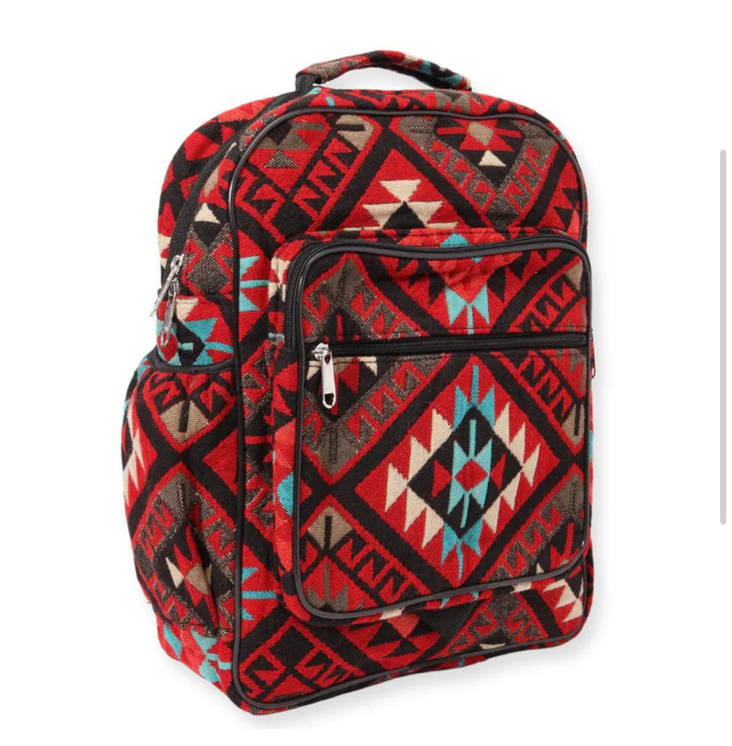 Red Aztec Navajo backpack