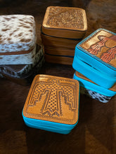 Load image into Gallery viewer, Cactus tooled jewelry box
