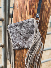 Load image into Gallery viewer, Gray brindle fringe bag
