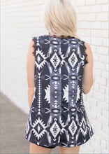 Load image into Gallery viewer, Gray Aztec tank
