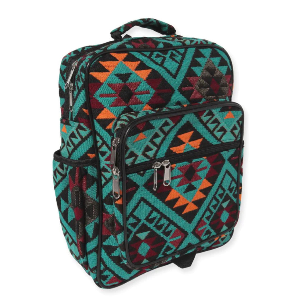 Turquoise Red Aztec Navajo backpack